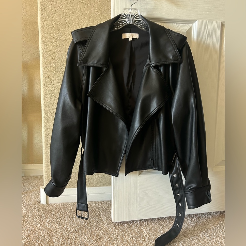 Meshki vegan leather jacket